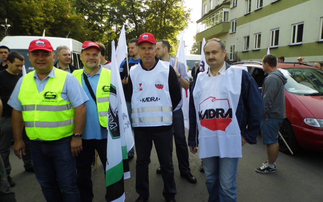 Protest pracowników ostatniej Zagłębiowskiej kopalni węgla