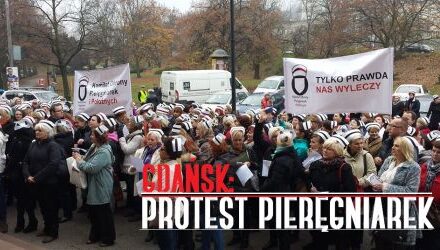 Protest Komitetu Obrony Pielęgniarek i Położnych w Gdańsku