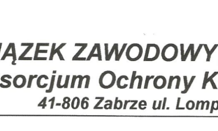 Pracownicy ochrony wyrażają pełne poparcie dla protestujących górników