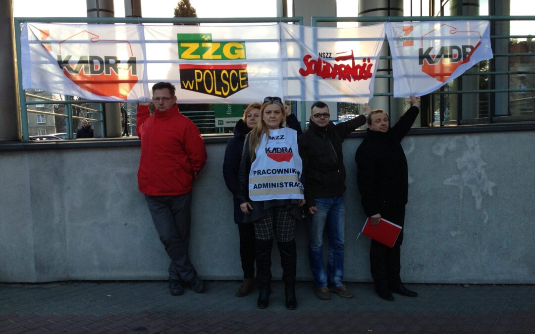 Protest solidarnościowy pracowników administracji Kompanii Węglowej S.A.