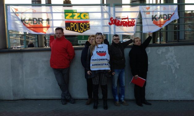 Protest solidarnościowy pracowników administracji Kompanii Węglowej S.A.