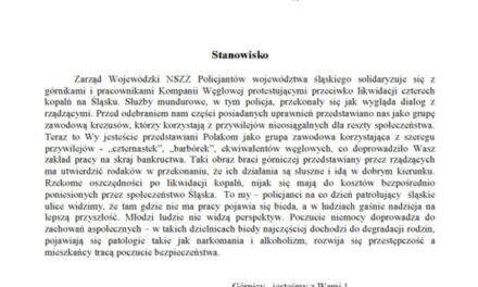 Śląscy policjanci – górnicy jesteśmy z wami!