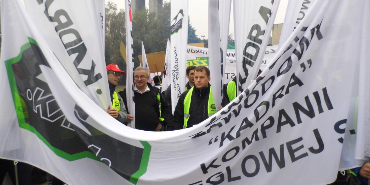 Górniczy protest w Rudzie Śląskiej