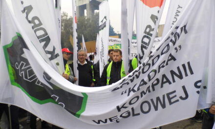 Górniczy protest w Rudzie Śląskiej