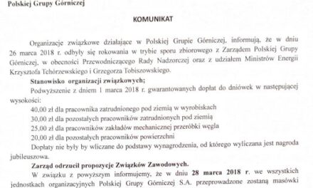 Rokowania w Polskiej Grupie Górniczej