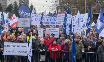 Protest hutników w Ostrawie